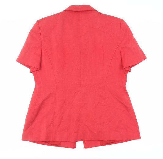 Principles Womens Red Jacket Blazer Size 16 Button