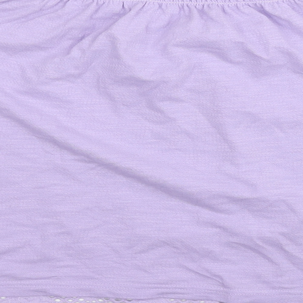 Womens UK Size 12 Marks and Spencer Purple Basic T-Shirt