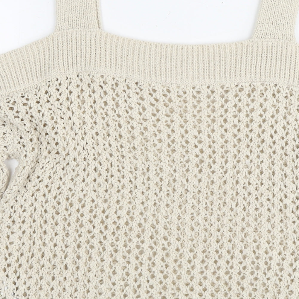 Womens UK Size S Marks and Spencer Beige Pullover Jumper
