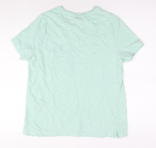 Womens UK Size 12 Marks and Spencer Blue Basic T-Shirt