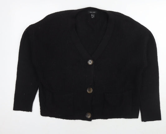 Womens UK Size L New Look Black Cape Jumper