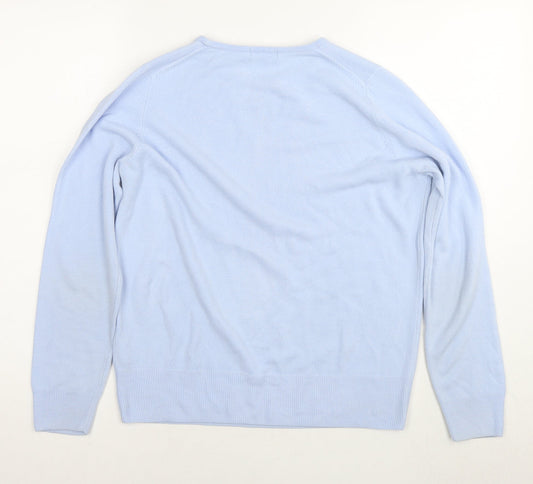 Womens UK Size 12 Marks and Spencer Blue Pullover Jumper