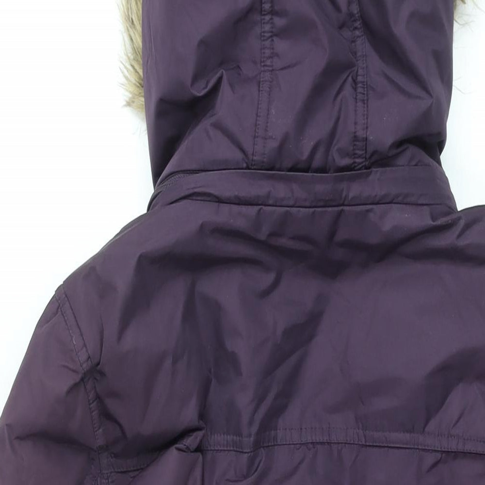 Womens UK Size S Hawke & Co Purple Overcoat