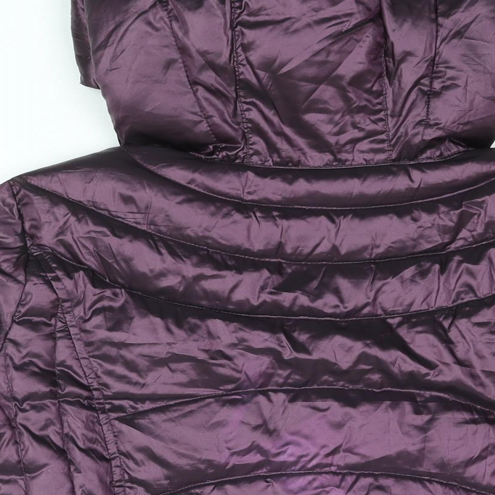 Andrew Marc Womens Purple Puffer Jacket Coat Size S Zip