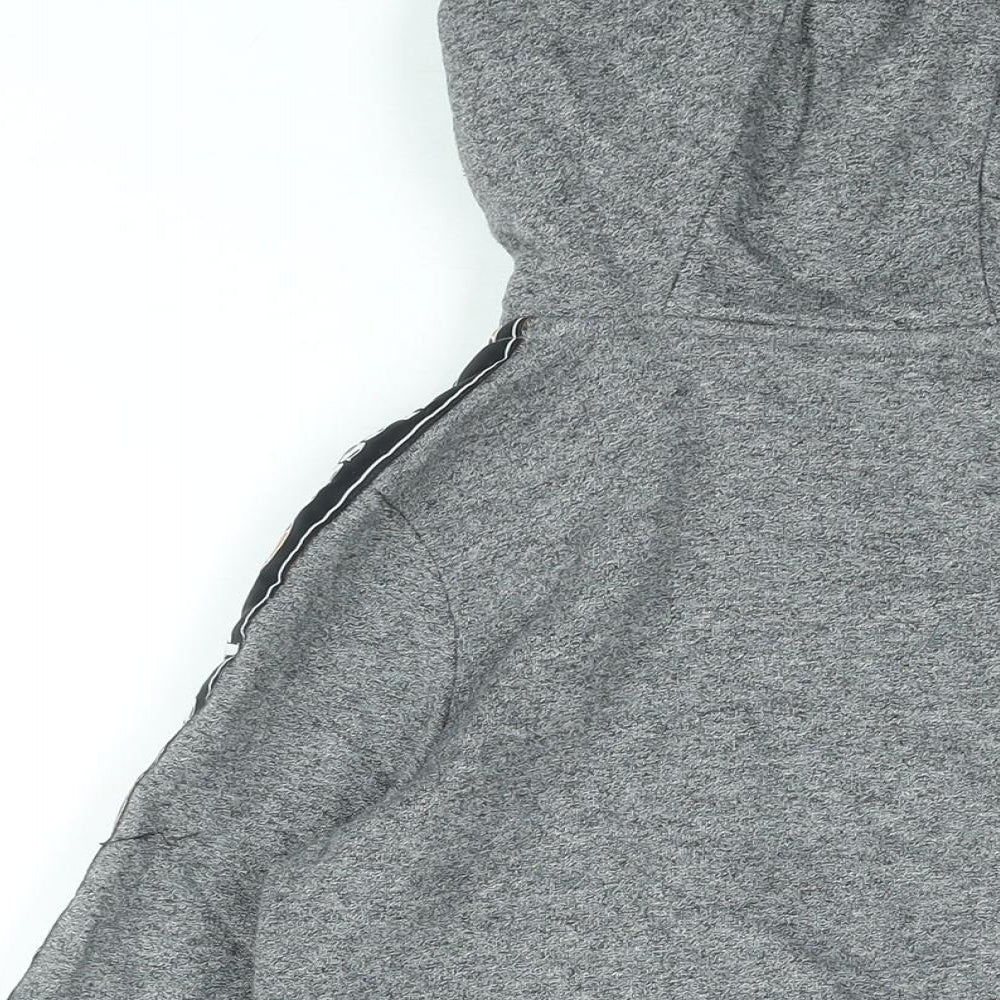 ellesse Womens Grey Cotton Full Zip Hoodie Size 6 Zip