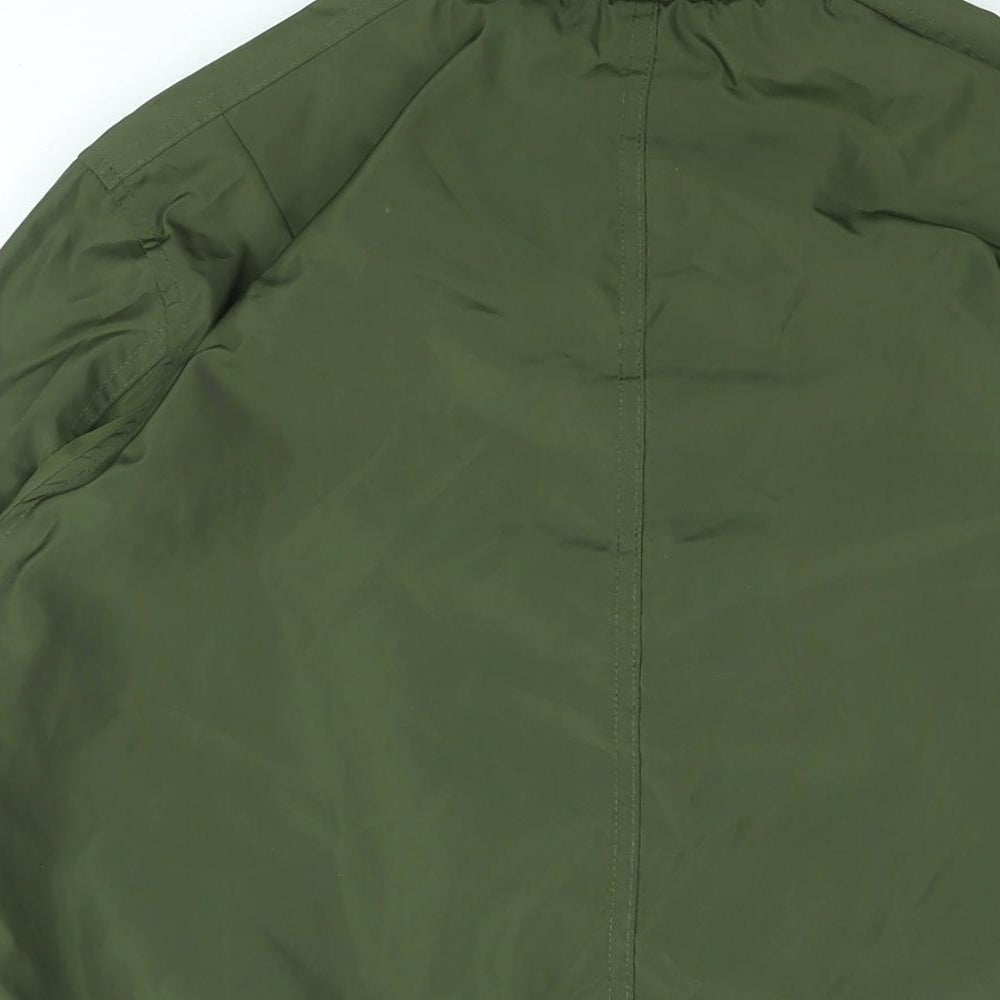 Mens UK Size XS Topman Green Bomber Jacket