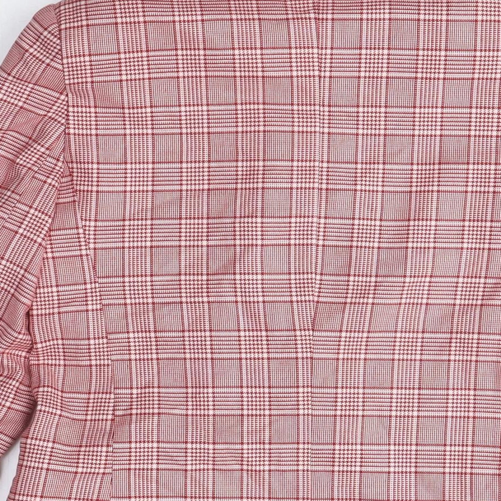 ASOS Women’s Red Plaid Double-Breasted Jacket UK 12