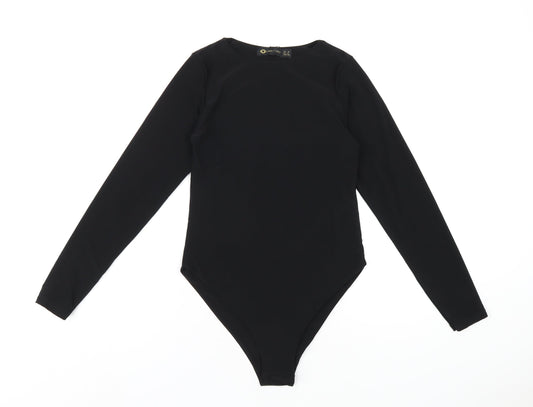 Womens UK Size 10 I SAW IT FIRST One-Piece Black Bodysuit