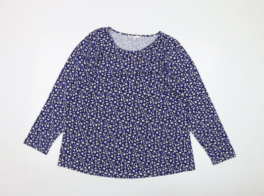 Womens UK Size XL Lakeland Blue Basic Blouse