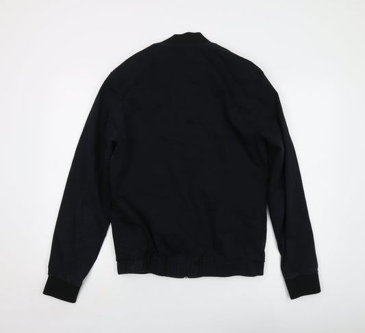 Mens UK Size M River Island Black Bomber Jacket