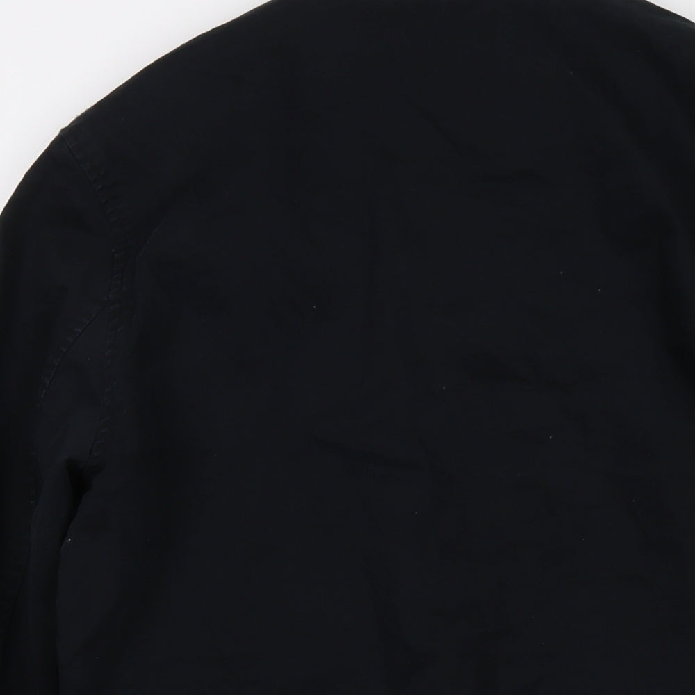 Mens UK Size M River Island Black Bomber Jacket