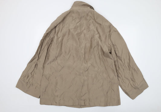 H&M Womens Beige Jacket Size S Button