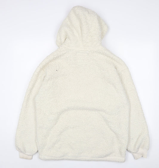 Hollister Womens Beige Polyester Pullover Hoodie Size S Zip