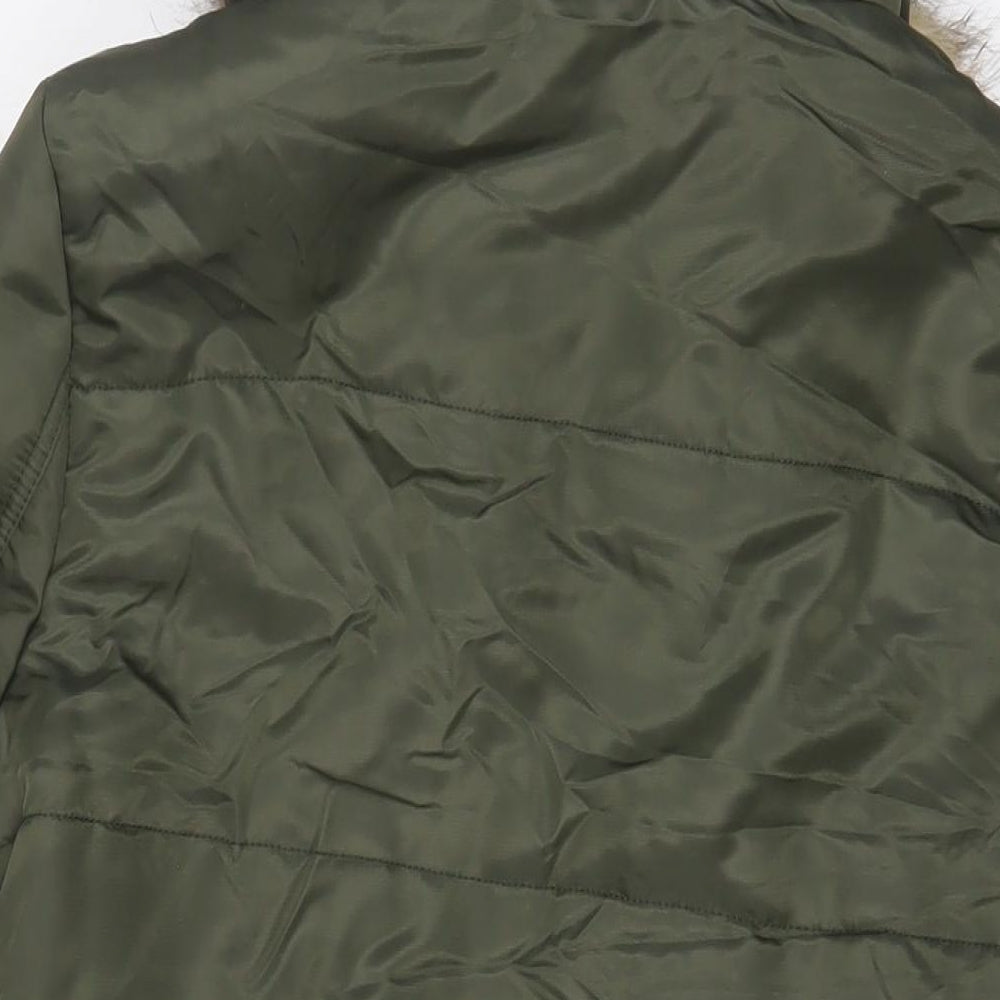Womens UK Size 10 Threadbare Green Parka Coat