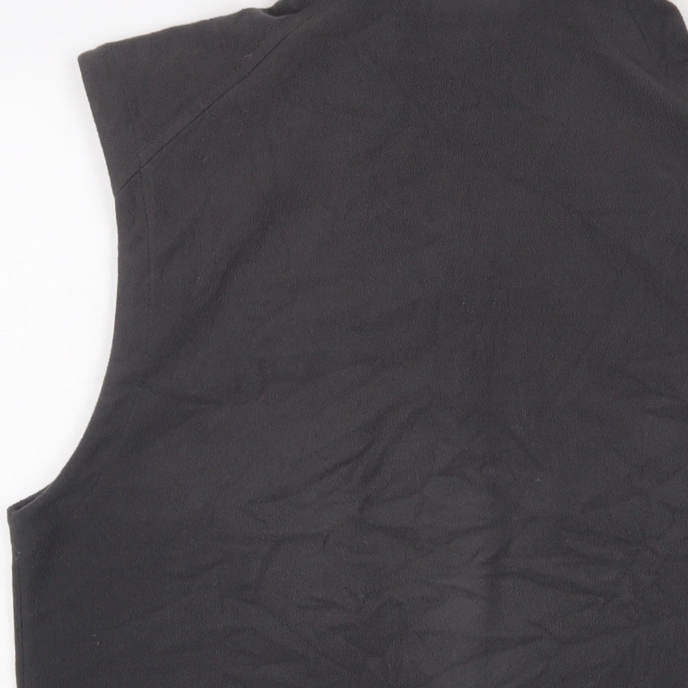 Wynnster Mens Grey Gilet Jacket Size M Zip - Logo, Embroidered