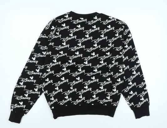 Womens UK Size One Size Disney Black Pullover Sweatshirt