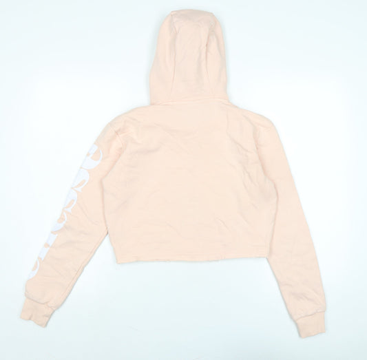 ellesse Womens Pink Polyester Pullover Hoodie Size 8 - Logo - Ellesse