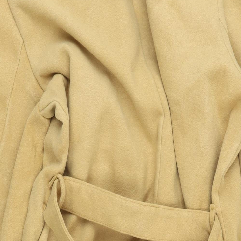 Womens UK Size 12 Boohoo Yellow Overcoat
