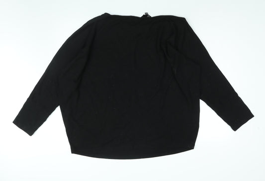 Womens UK Size 22 Friends Like These Black Basic T-Shirt