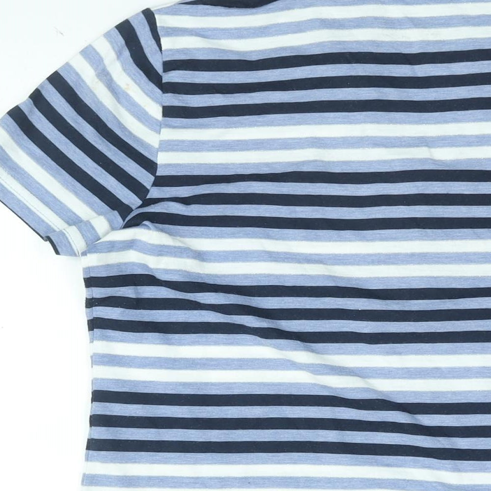 Womens UK Size 10 Bm Casual Blue Basic T-Shirt