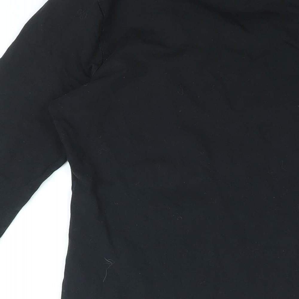 Womens UK Size M H&M Black Basic T-Shirt