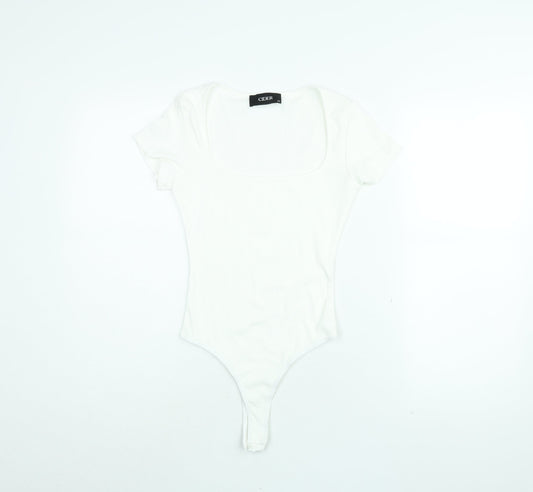 Womens UK Size XS Cider One-Piece White Bodysuit
