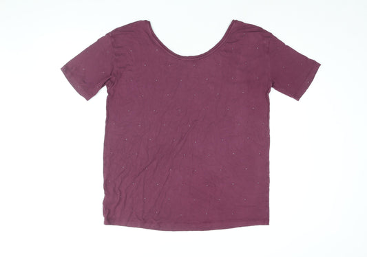 Womens UK Size 10 NEXT Purple Basic T-Shirt