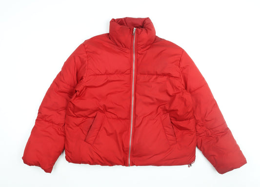 Womens UK Size L New Look Red Puffer Jacket