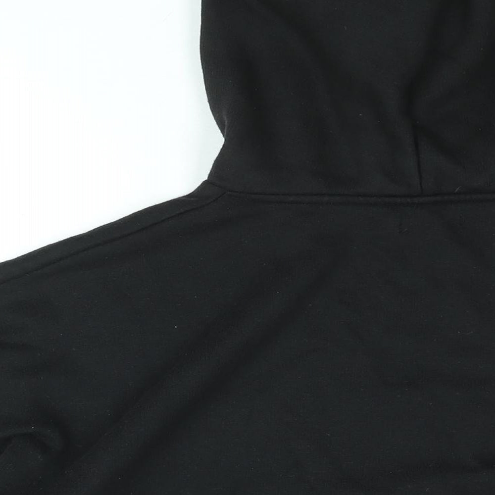 Womens UK Size S Boohoo Black Pullover Hoodie