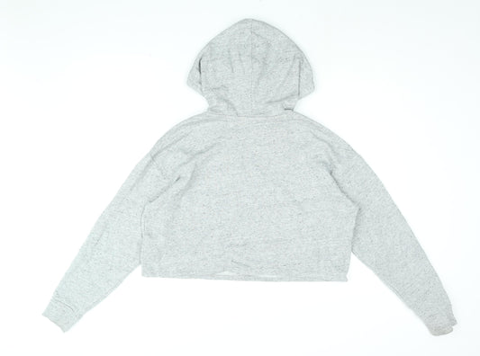 H&M Womens Grey Cotton Pullover Hoodie Size L Pullover