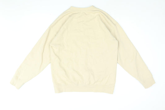 Boohoo Womens Beige Cotton Pullover Sweatshirt Size S Pullover - California West Coast