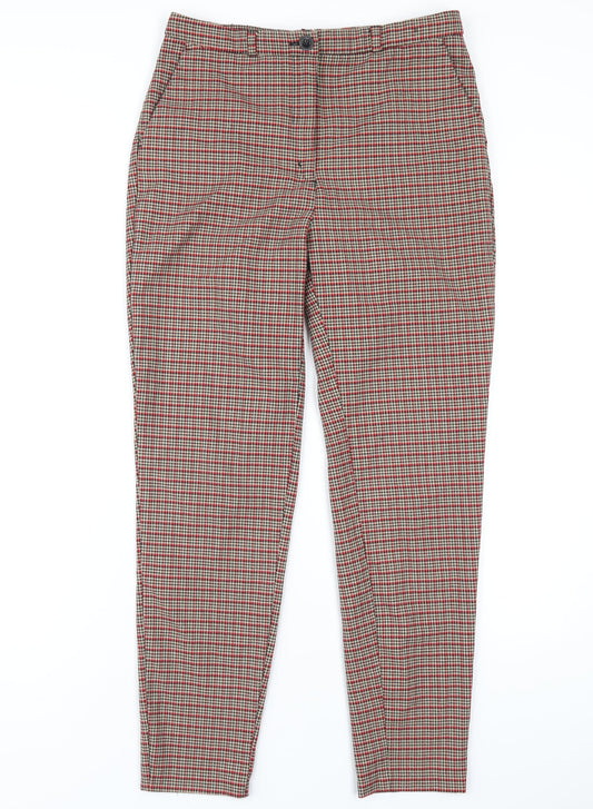 Womens UK Size 8 Monki Regular Fit Red Trousers