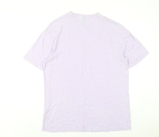 Womens UK Size 14 New Look Purple Basic T-Shirt