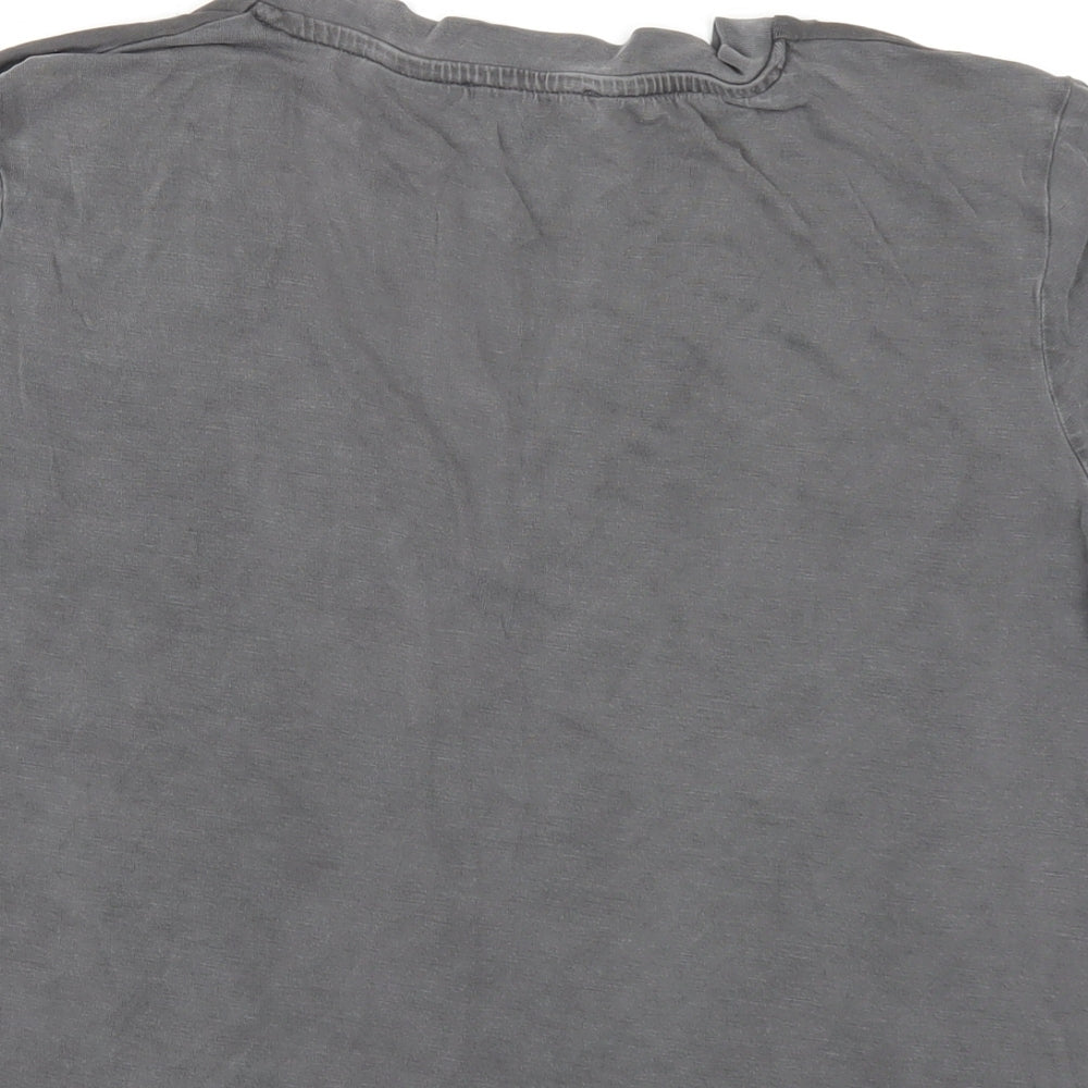 Womens UK Size S Zara Grey Basic T-Shirt