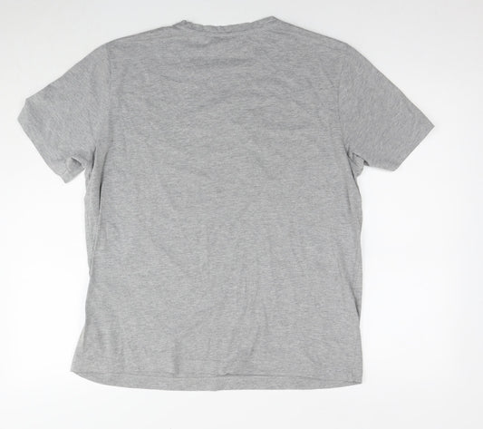 Star Wars Mens Grey Cotton T-Shirt Size L Round Neck - Darth Vader