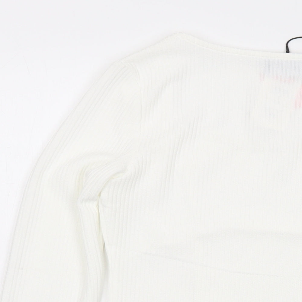 Womens UK Size S Cider Ivory Basic Blouse