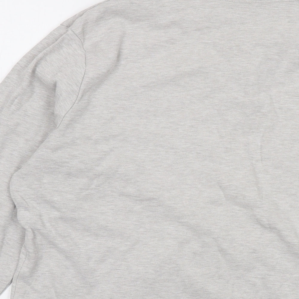 Lands' End Womens Grey Cotton Basic Polo Size M Collared