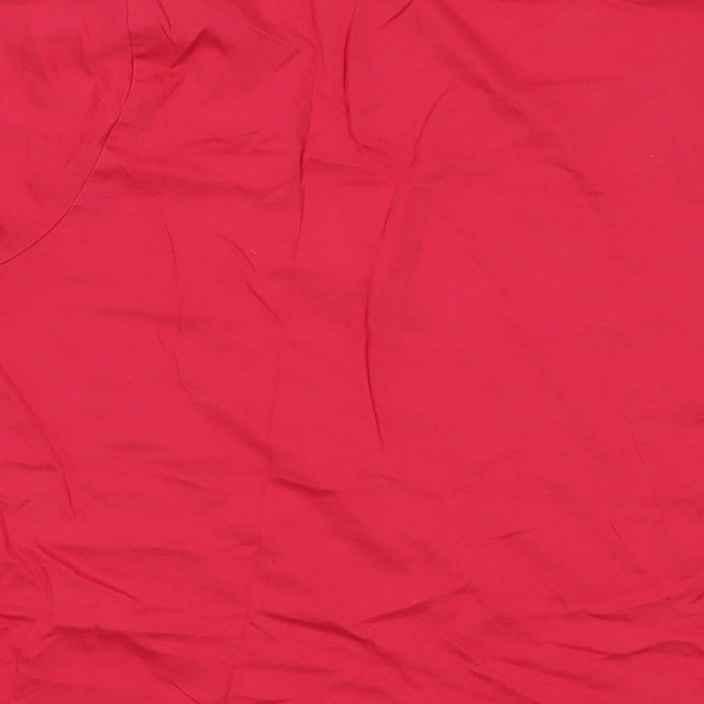 Lands' End Womens Pink Cotton Basic T-Shirt Size 24 Crew Neck