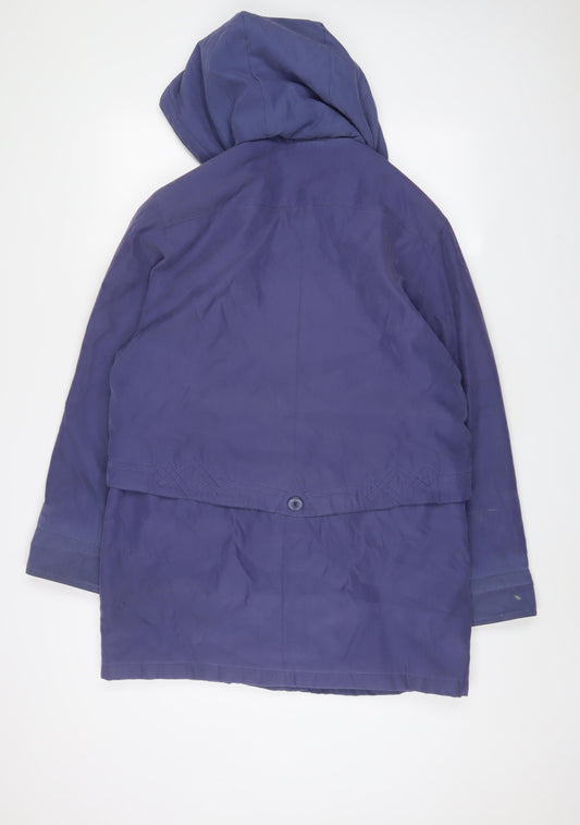 Womens UK Size S Bonmarché Purple Quilted Coat