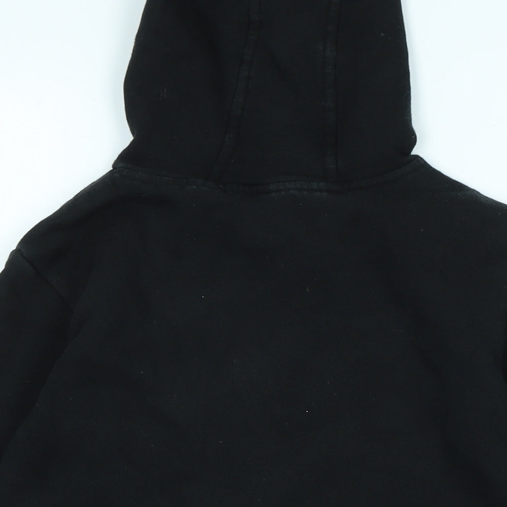 Reebok` Boys Black Polyester Pullover Hoodie Size 9-10 Years - Logo- Reebok