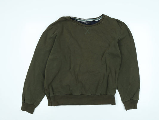 Womens UK Size M Brave Soul Green Pullover Sweatshirt