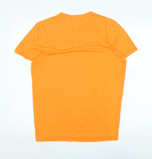 Mens UK Size M Brave Soul Orange T-Shirt
