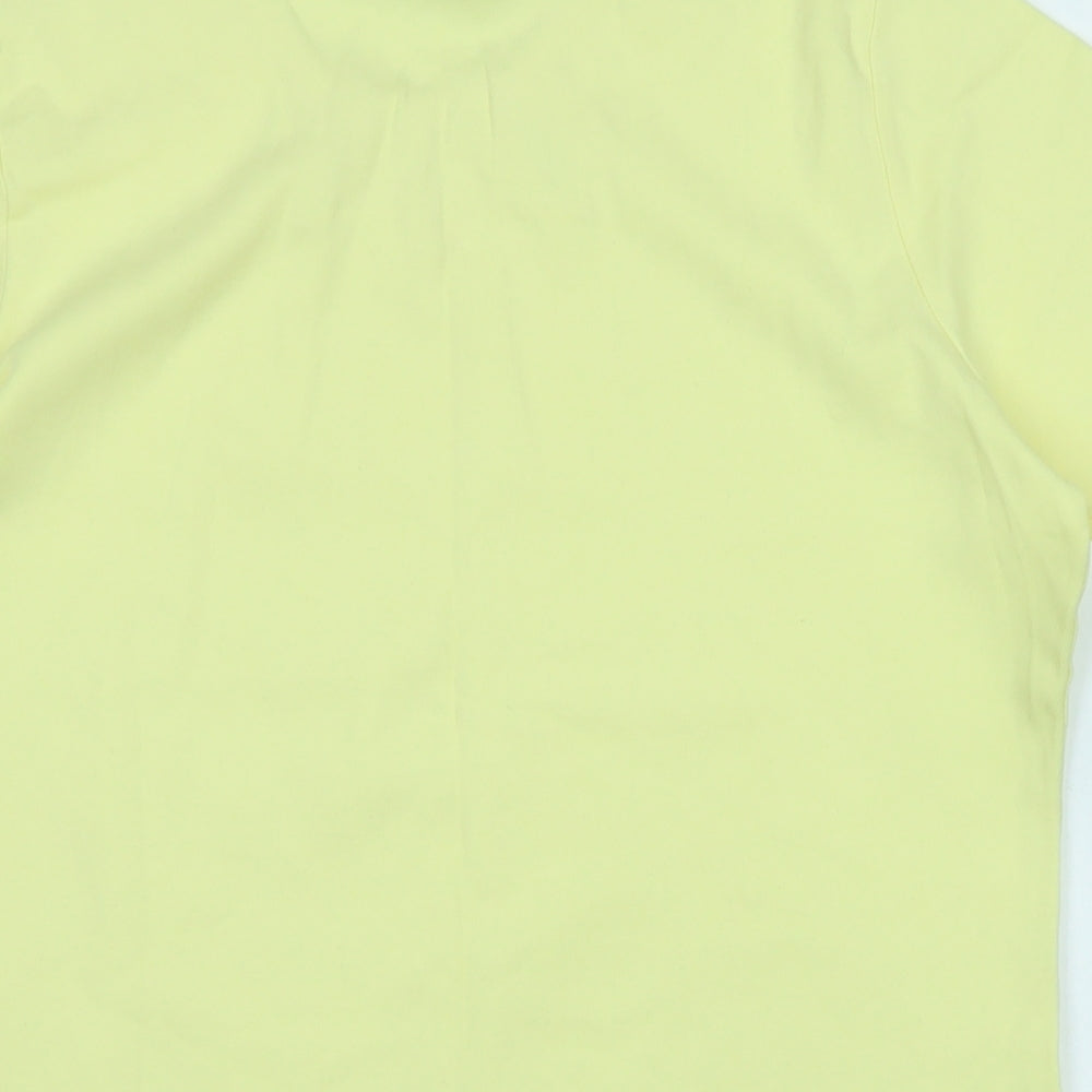 Womens UK Size M Isle Yellow Basic T-Shirt
