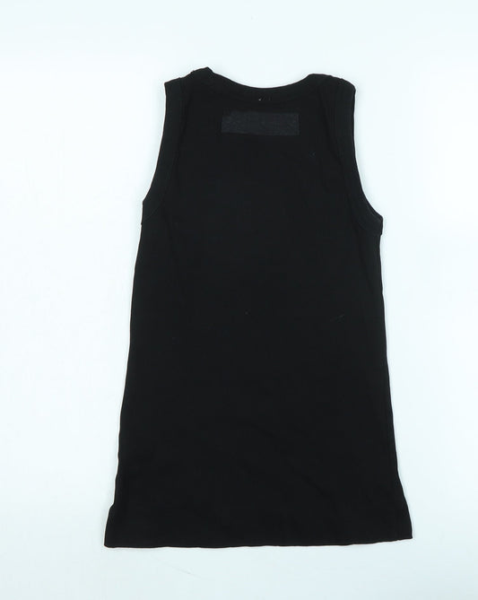 Womens UK Size S Kin Black Basic Tank