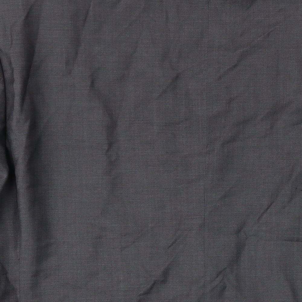 Brand and care label for Autograph men’s grey wool jacket blazer, size 42, regular
