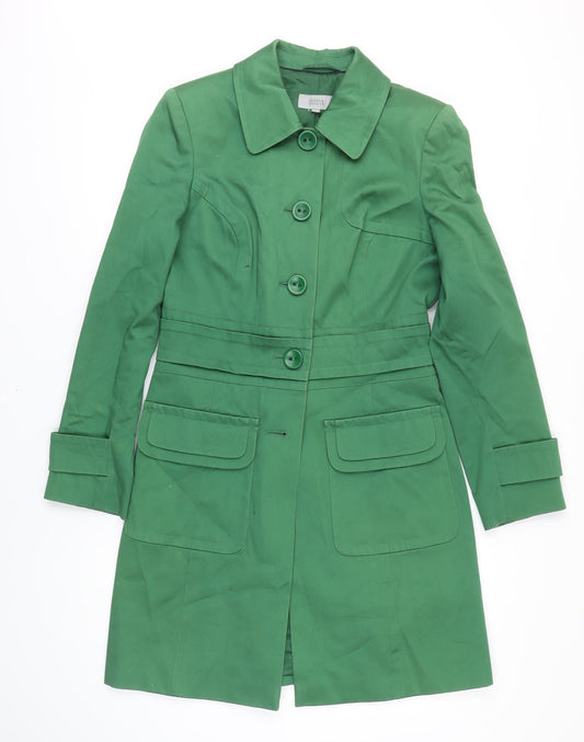 Womens UK Size 10 M&S Green Rain Coat