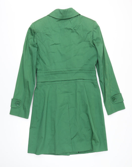 Womens UK Size 10 M&S Green Rain Coat