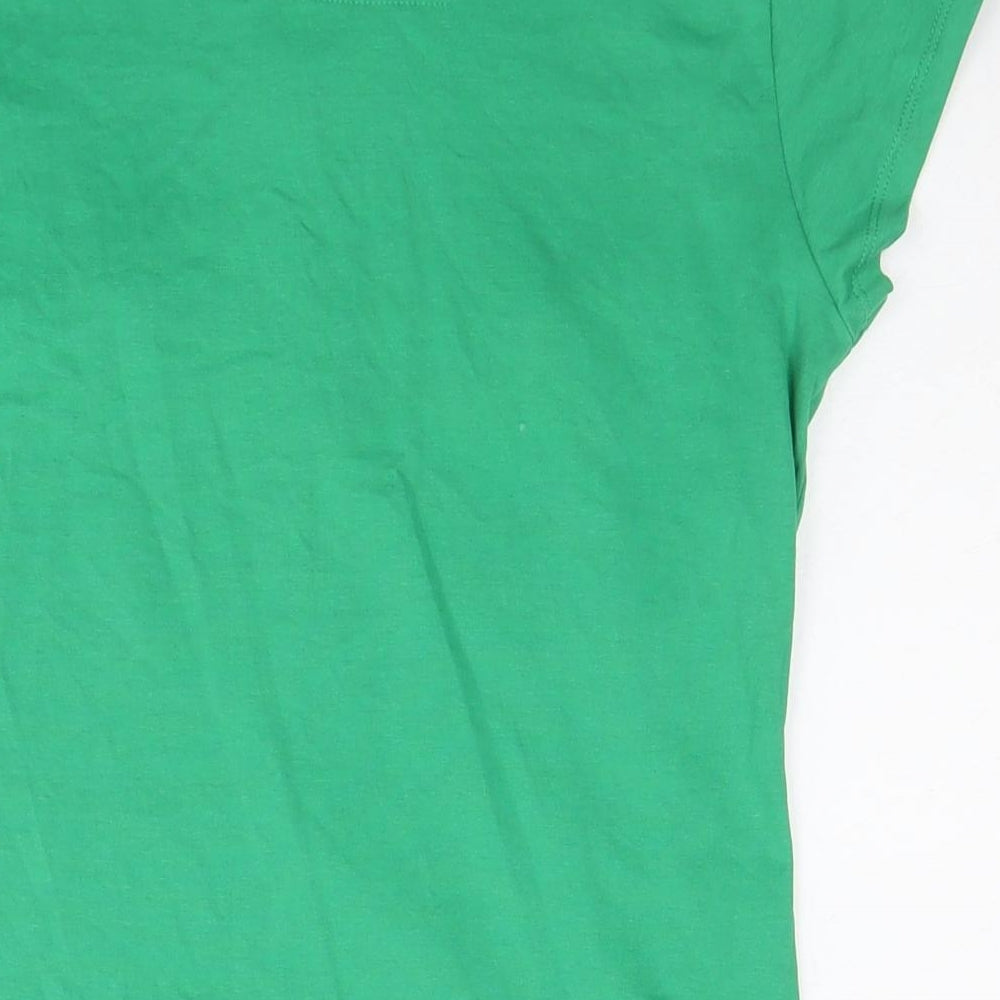 Womens UK Size 10 Urban Green Basic Polo