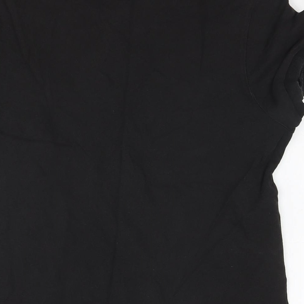 Womens UK Size L Gap Black Basic Polo