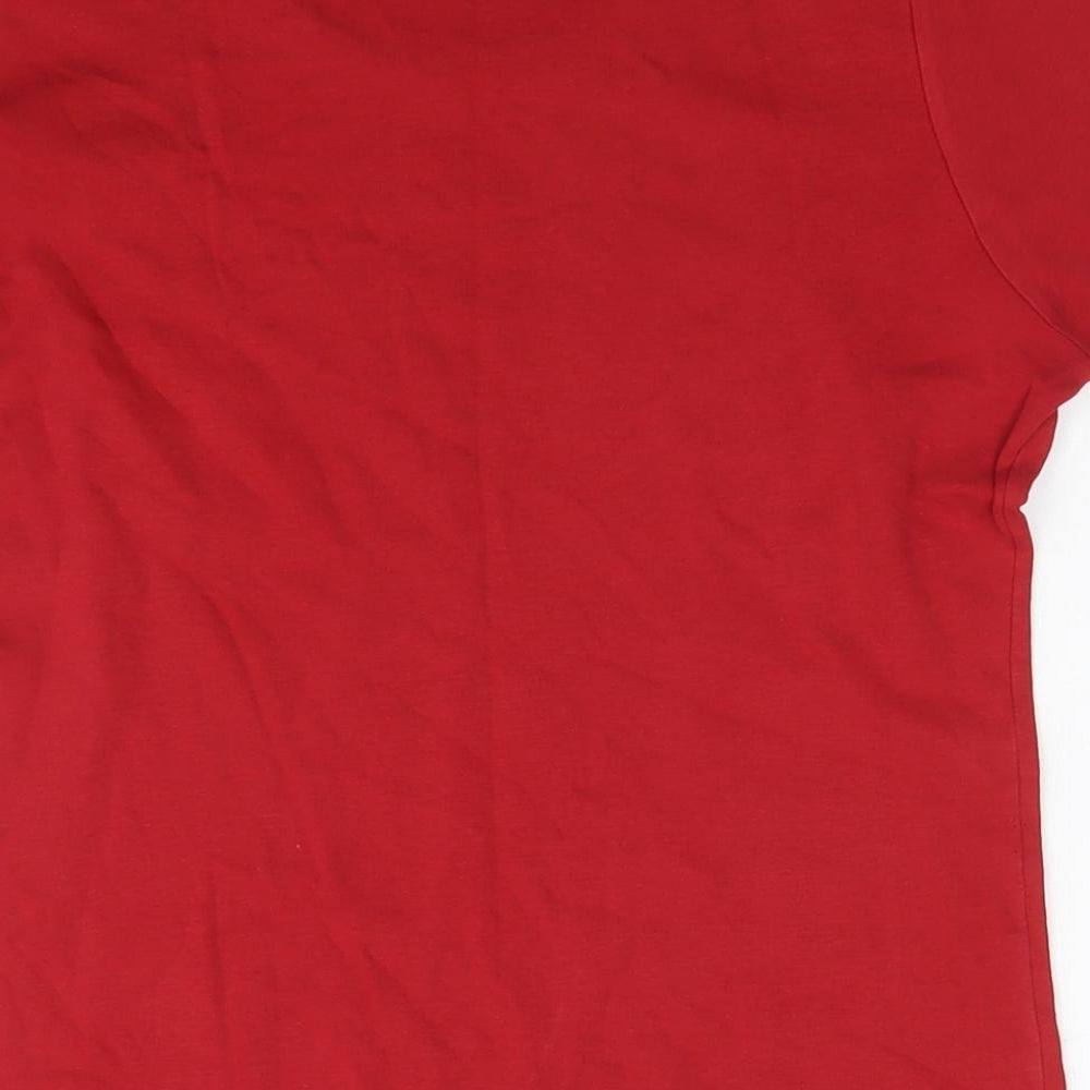 Womens UK Size 10 EWM Red Basic T-Shirt